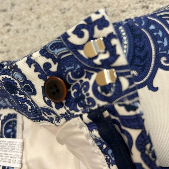 Zara size 2 NWT wild paisley pattern chino pants- super fun - Picture 9 of 14